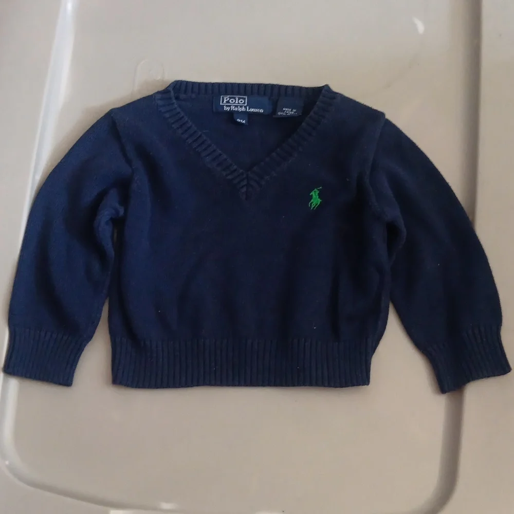 Ralph Lauren navy v-neck sweater
